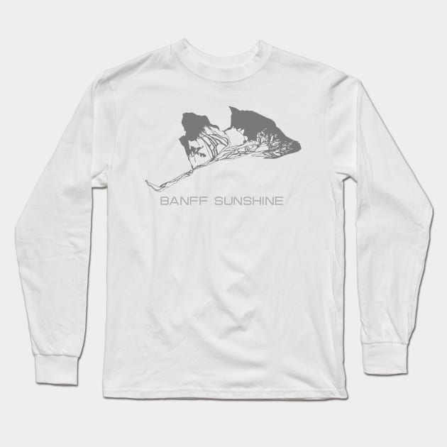 Banff Sunshine Resort 3D Long Sleeve T-Shirt by Mapsynergy